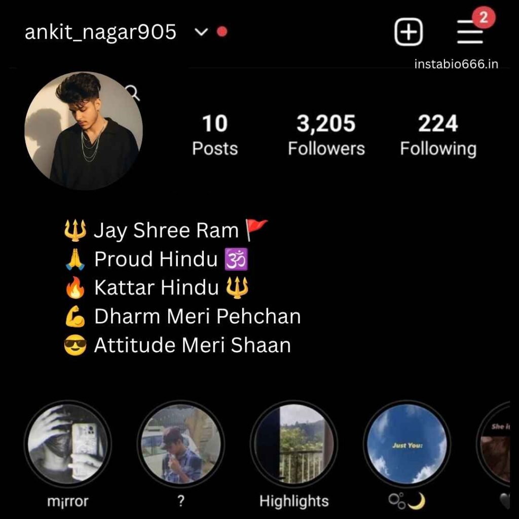 Hindu Bio For Instagram